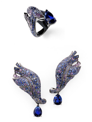 Boucheron Bague BO Cygne bleu